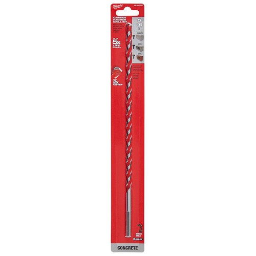 Milwaukee 48-20-9017 5/16" x 10" x 12" SHOCKWAVE Impact Duty Carbide Hammer Bit
