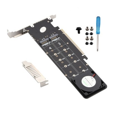PH44 PLUS SSD Expansion Split Card PCIe 4.0 RAID 0 Mode 2242/2260/2280/22110