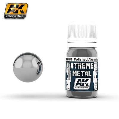 AK Interactive AK481 Xtreme Polished Aluminium Enamel 30ml