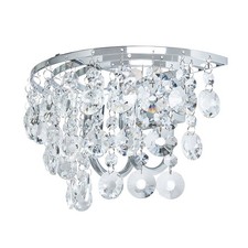 Litecraft Montego Crystal Effect Wall Light - Polished Chrome, Clear            