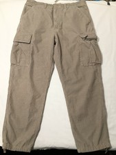 Vans Service Cargo Corduroy Pants Loose Tapered Fit Beige Mens Size 36 Skater