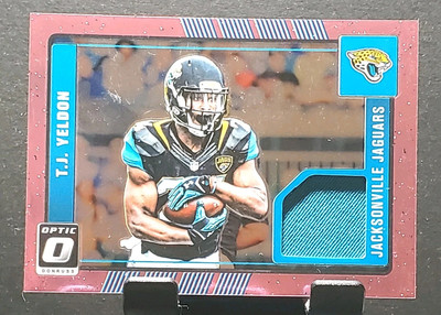 2016 Donruss Optic #19 T.J. Yeldon JAGUARS Relic Pink football card NM/MT