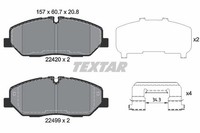 Textar Bremsbelagsatz, Scheibenbremse 2242001 FüR Hyundai