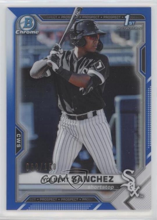 2021 Bowman Chrome Prospects Blue Refractor 62/150 Yolbert Sanchez #BCP-40 2ng