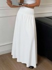 Brand New - White A Line Lined Maxi Skirt - Size S