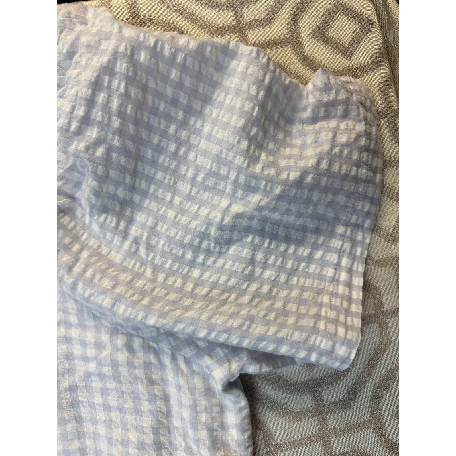 Madewell Patchwork Gingham Button Front Tiered Mi… - image 7