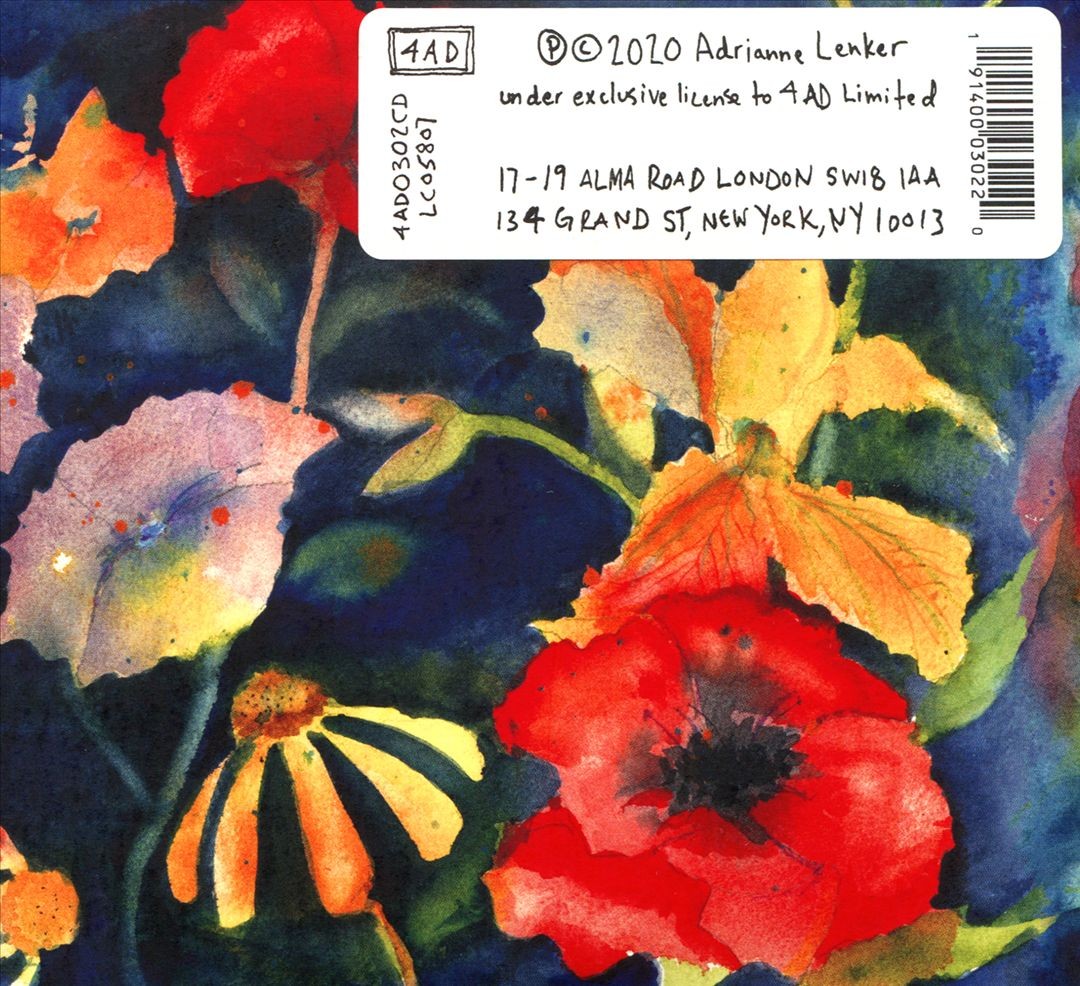 米2LP Adrianne Lenker Songs And Instrumentals 4AD0302LP 4AD /00520 Adreanne Lenker songs and instrumentals – 4AD Records USA