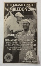 2004 newsprint tennis ad ~ WIMBLEDON Serena Williams, Andy Roddick
