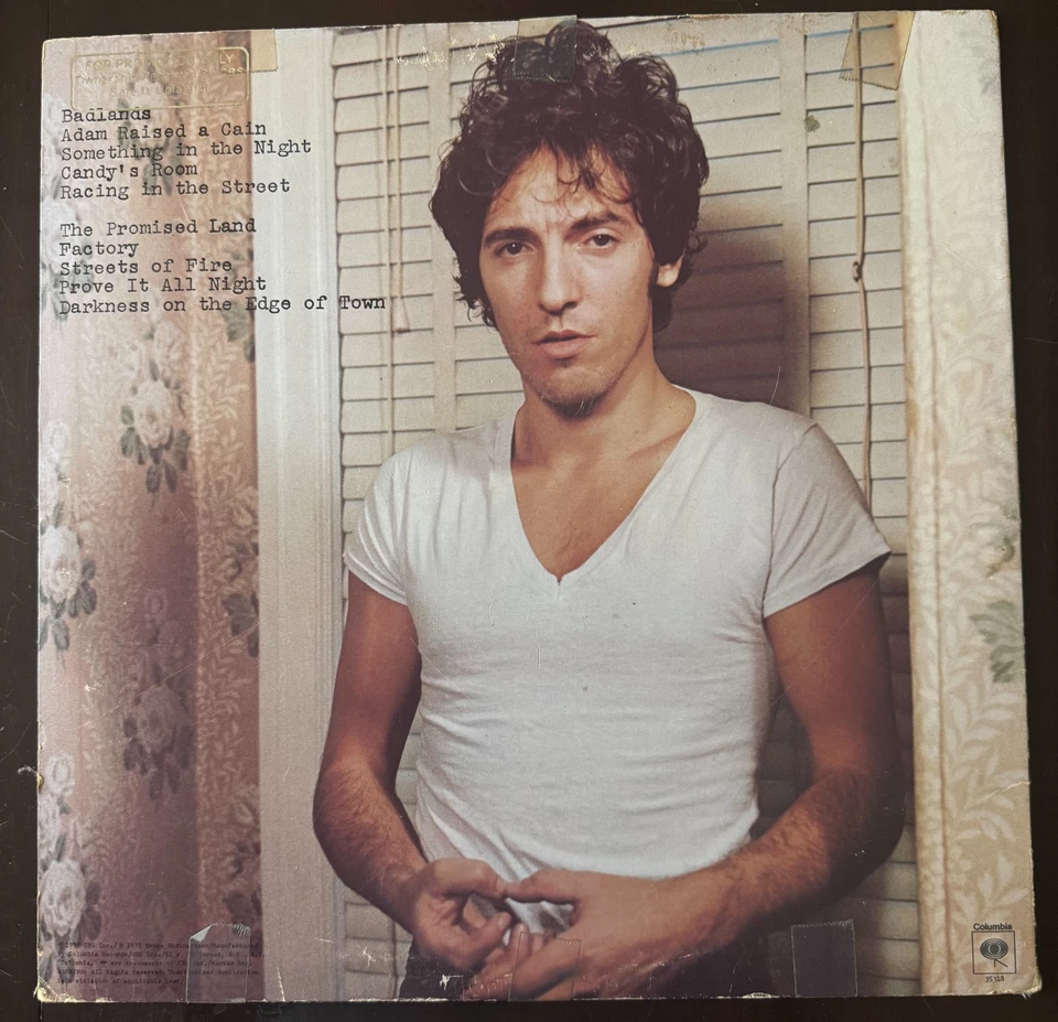 BRUCE SPRINGSTEEN Darkness On The Edge Of Town Columbia **RARE**GOLD PROMO STAMP Foto 2 de 4