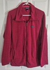 Patagonia Womens XL Hot Pink Full Zip Outdoor Fleece Jacket Bright Pink