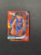2024-25 Panini Prizm #266 Bobi Klintman Prizms Red Ice Detroit Pistons RC Rookie