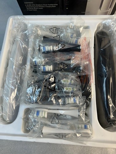 Cepillos de dientes AquaSonic Duo Series Pro blanqueamiento ultrasónico para 2 personas con desinfección UV - Imagen 3 de 8