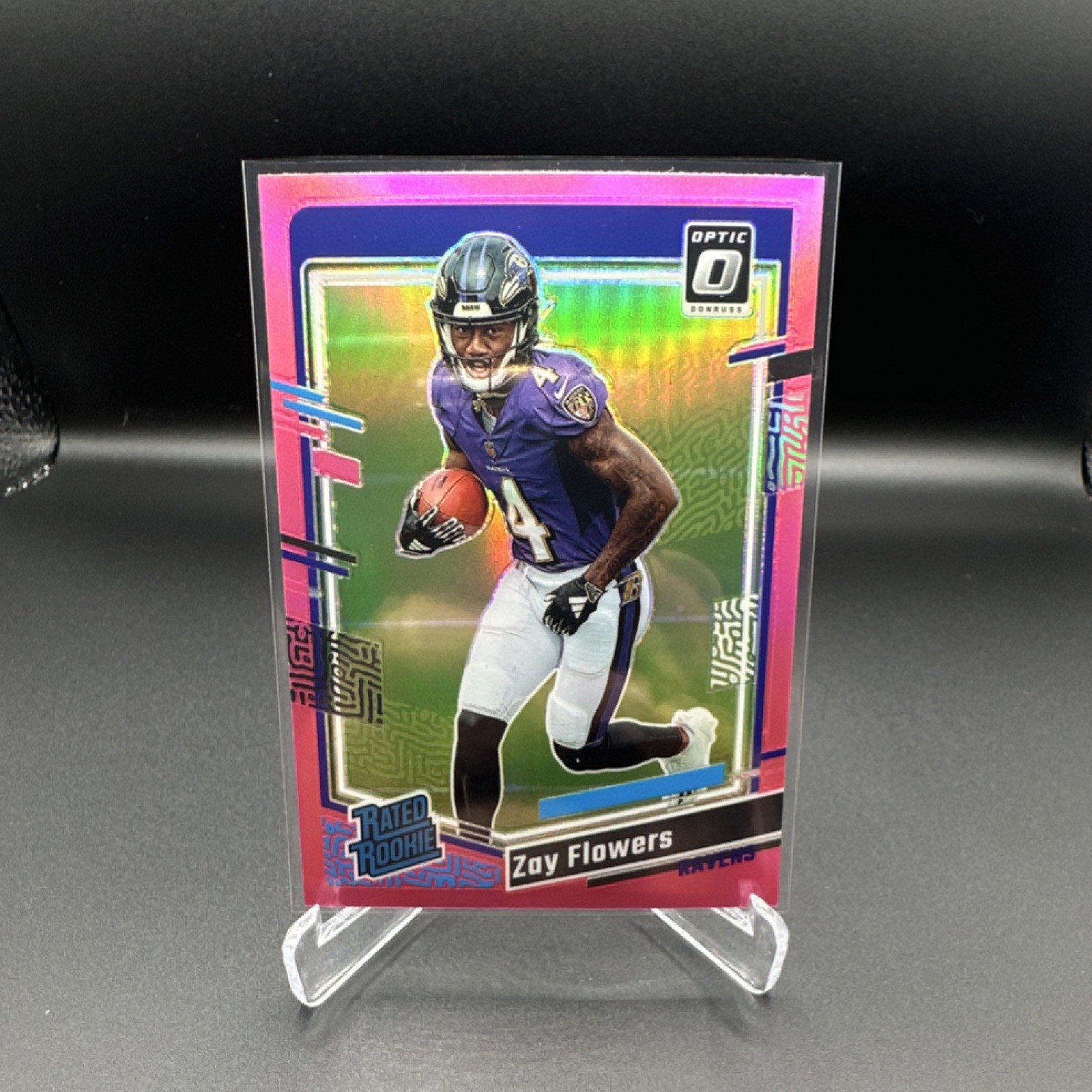 2023 Panini Donruss Optic Rated Rookie Zay Flowers Pink Prizm #210
