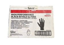 Sysco Nitrile Gloves Black Large 4685614 304363443 Qty 10
