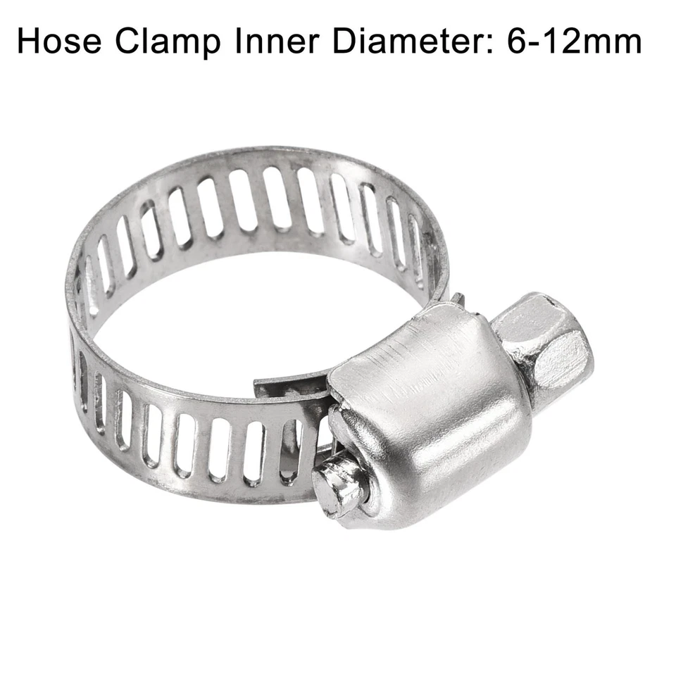 2Pcs Barb Hose Fitting 10mm OD Tee T Shape Pipe Connector Brass with Hose Clamps - Image 3 of 4