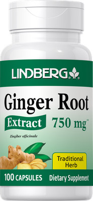 Ginger Root Capsules 750 mg | 100 Count | Non-GMO | by Piping Rock