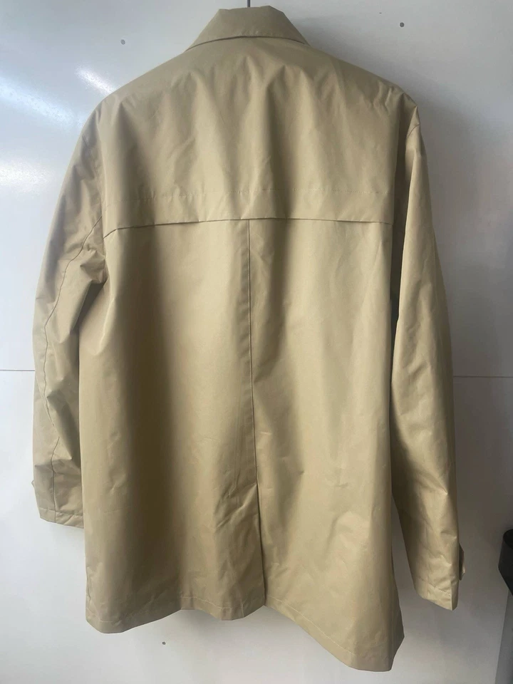 Новый с Ярлыками Cole Haan мужской классический стоять воротник дождевик, хаки желтовато-коричневый, SZ XL новый - Изображение 2 из 4