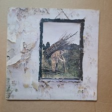 LED ZEPPELIN IV 1971 Rare Version 6 UK Vinyl  LP Red/Plum, inverted feather