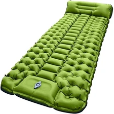 Camping Sleeping Pad, Ultralight Camping Mat with Built-in Foot Pump, 
