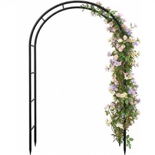 Garden Arch Galvanized Metal Rust Proof Heavy Duty for Climbing Vines Roses