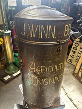 J. Winn Bentham Agricultural Engineer Metal Petrol/Oil Dispenser Bin Sign