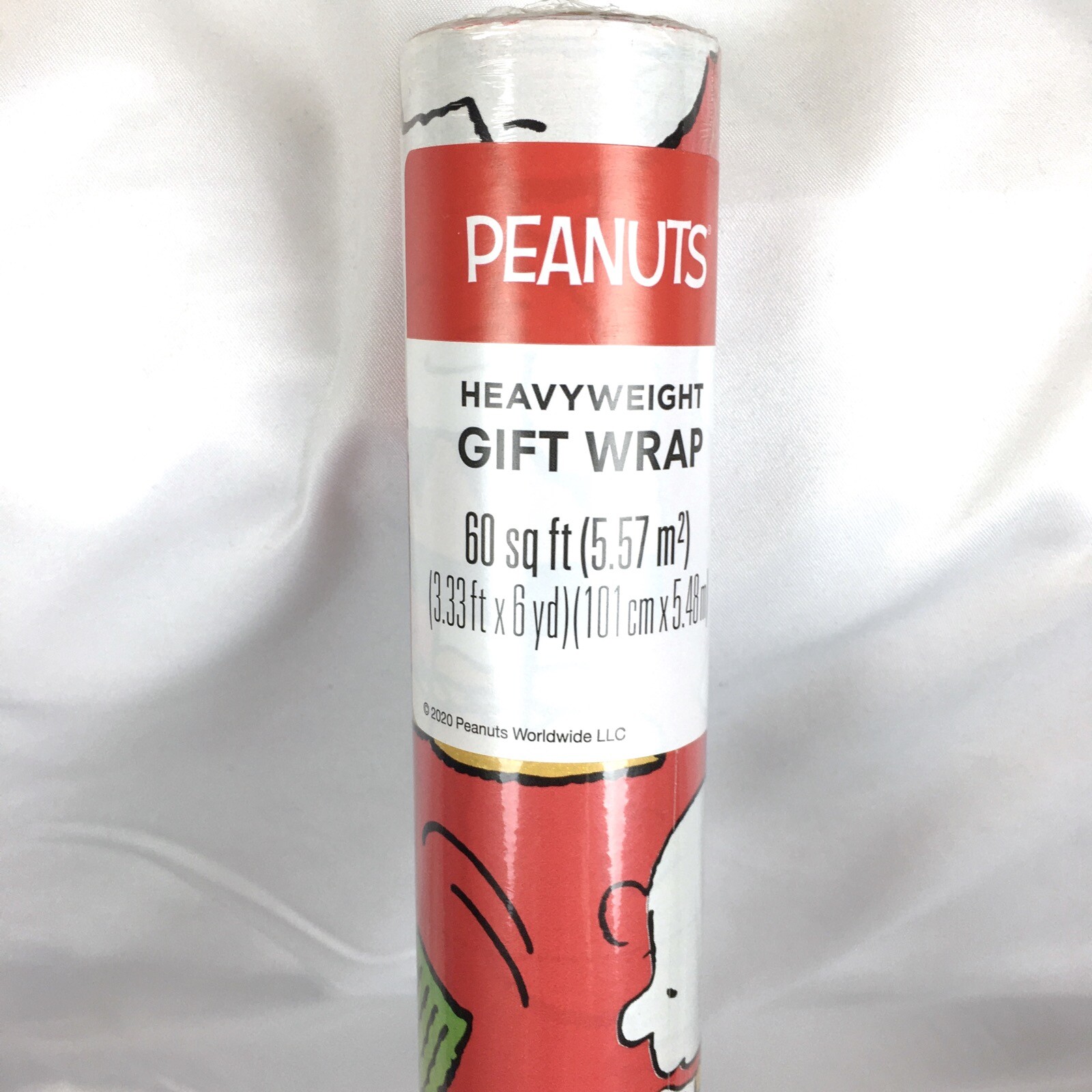 60 sq ft Peanuts Snoopy Charlie Brown Christmas Gift Wrap Wrapping
