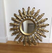 Goldener Sonnenspiegel aus Metall