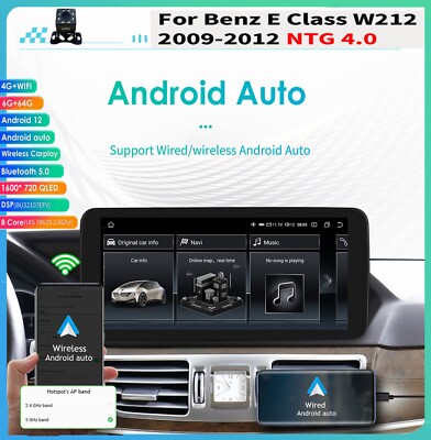 For Mercedes Benz E Class W212 E350 2009-2012 10.3'' Android 14 Car GPS Radio+Cam