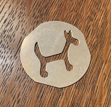 vintage MIRRO Cookie Cooky Pastry Press Replacement Disk Disc - Dog