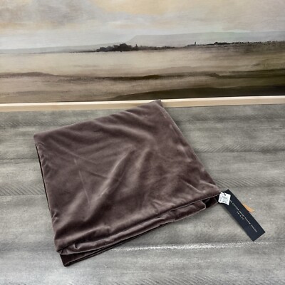 Banana Republic Home Velvet Pillow Cover Only 24 x24  Dark Brown NWOT