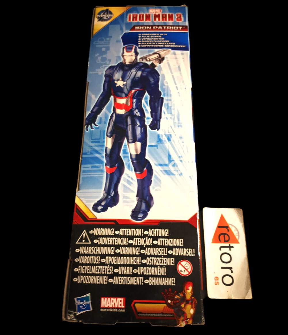 IRON MAN 3 IRON PATRIOT Titan Hero Avengers LOS VENGADORES Marvel Hasbro New