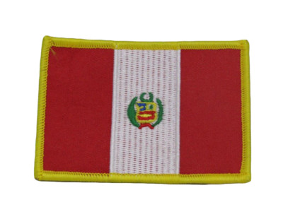 Peru Flag In A Heart Embroidered Sew / Iron On Patch Badge (A) - Emblems Gifts - Foto 3