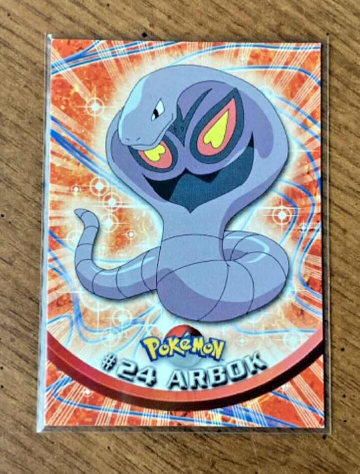 Pokemon Topps - Arbok #24 Red Logo TV Animation Edition