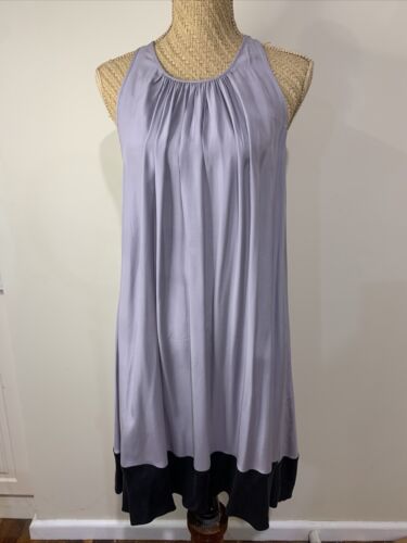 Thurley Silver & Black Silk Dress Size 10 As New Perfect Condition - Picture 1 of 16