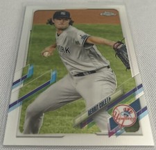 2021 Topps Chrome Baseball Gerrit Cole New York Yankees base card #80