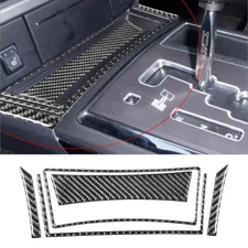 5Pcs For Chrysler 300 Carbon Fiber Floor Interior Console Storage Cover Trim