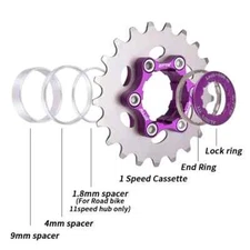 Single Speed Cassette Cog Gear 16T 17T 18T 19T 20T 21T 22T 23T Road MTB ZTTO