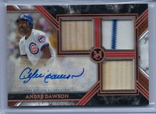 2022 Topps Museum Andre Dawson Triple Relic Auto Gold /25 #SWTRA-AD Cubs HOF!