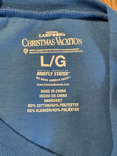 National Lampoon's Christmas Vacation Clark Griswold Large Shirt Xmas Fun Men's - Picture 3 of 6