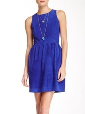 Lucky Brand Genuine Suede Dress Cobalt M NWT $299