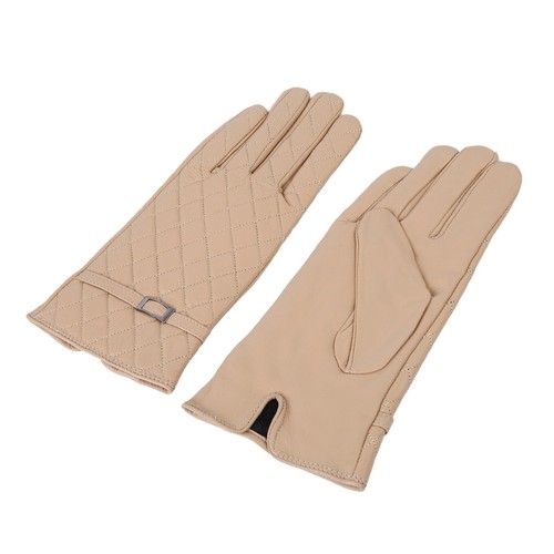 Premium Women's Quilted Winter Thermal Soft Leather Gloves - Diff Colors - Picture 3 of 26