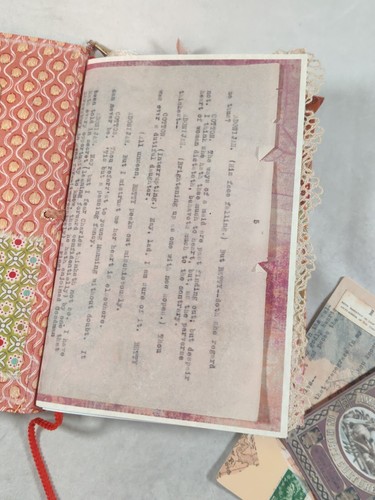 Handmade Junk Journal, Vintage Design. Orange, Mushroom, Lace, Ephemera. - Picture 11 of 24
