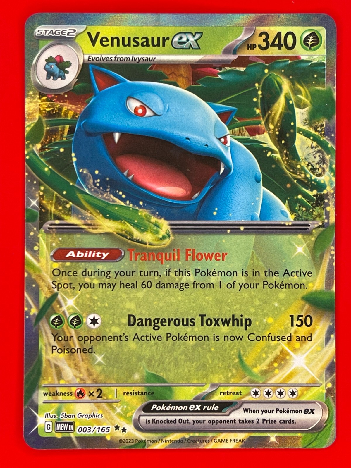 Pokemon TCG Scarlet Violet 151 Venusaur EX 003/165 Double Rare NM/Mint English