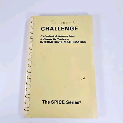 1976 Challenge Intermediate Mathmatics Handbook Classroom Grade 4-8 Spice Series