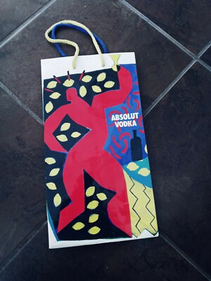 Britto absolute vodka collectible paper bag