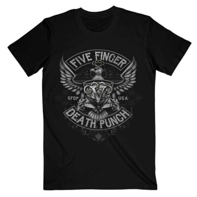FIVE FINGER DEATH PUNCH - Howe Eagle Crest T-Shirt OFFICIAL MERCHANDISE