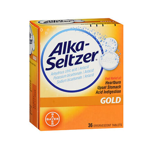 AlkaSeltzer Effervescent Tablets Gold 36 Tabs Game Room Solutions