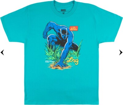  LRG : Lifted Research Group : Black Panther Tchalla Tee Turqoise Size S