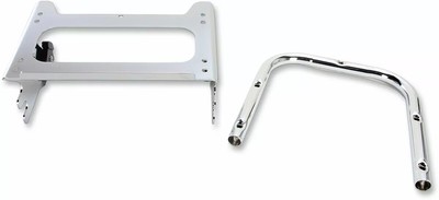 C77-0082 RACK QUICK DETACH TOUR BOX MOUNT CHROME HARLEY FLHR 1340 ROAD KING 1998