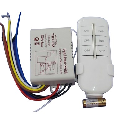 4 Way Light Lamp Digital Wireless Remote Controller Switch ON/OFF 110-240V New H